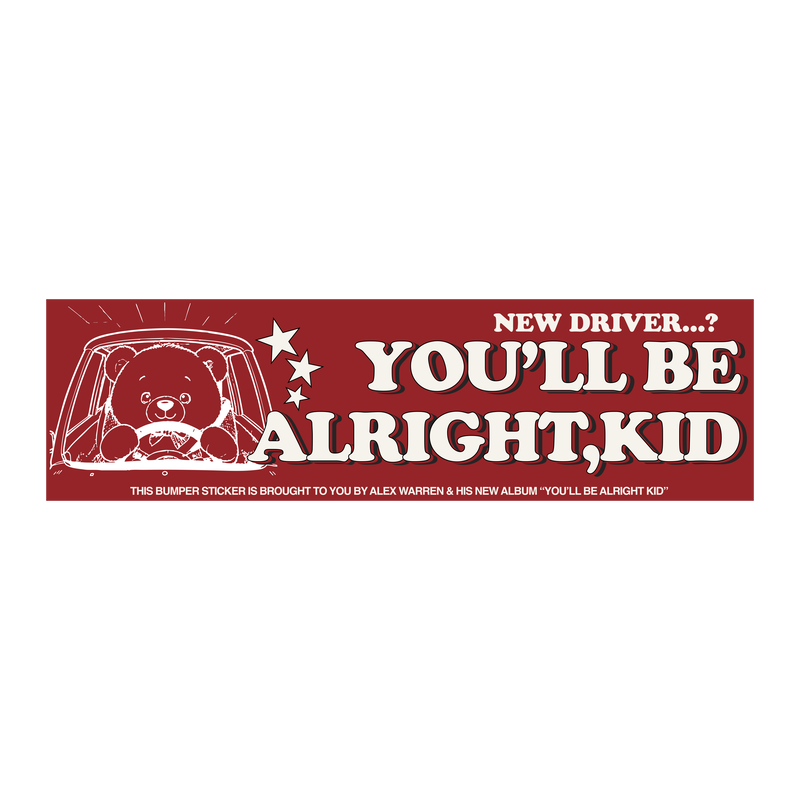 Alex Warren Bumper Sticker 3 Pack