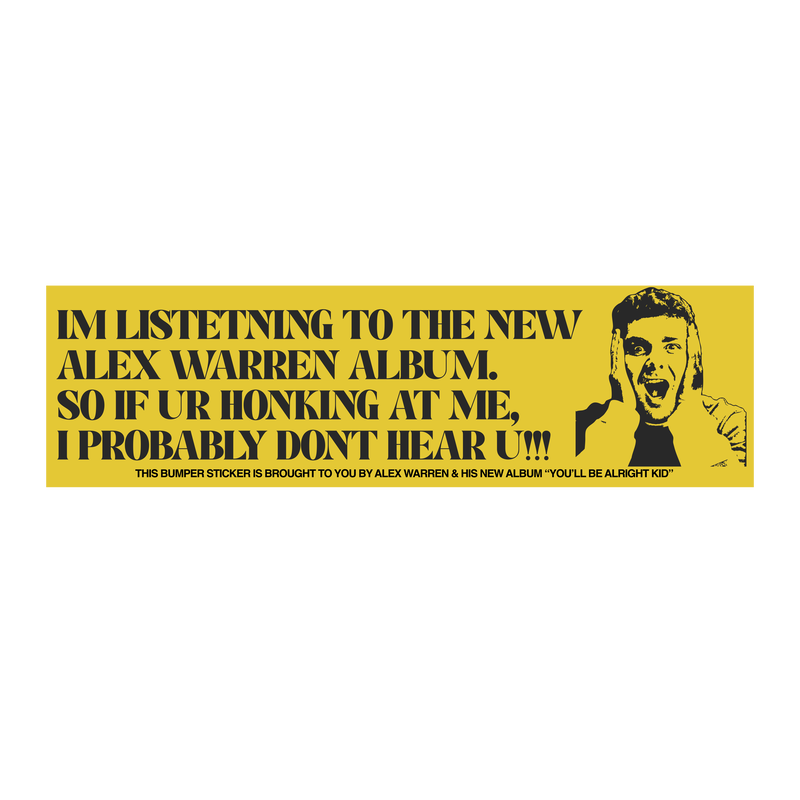Alex Warren Bumper Sticker 3 Pack