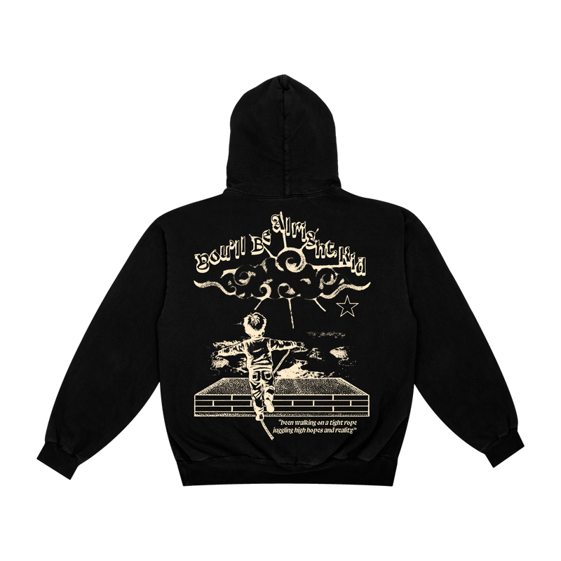 You'll Be Alright, Kid Black Zip-Up Hoodie